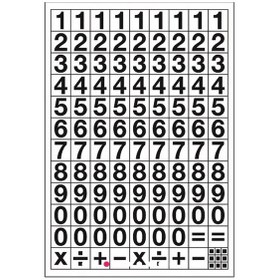 Resim Tanex Rakam Stickers 2 Sayfa Stc-502 - 3 Adet Siyah 