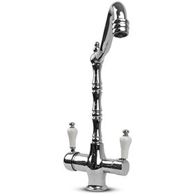 Resim İdeal Mağaza Su Arıtma Cihazı İçin 3 Yollu Rustik Krom Musluk 