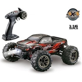 Resim Xinlehong 1:16 Brushless Uzaktan Kumandalı Yüksek Hızlı Rc Araba 52km/s 2.4ghz 4wd Usb Şarj Kırmızı Çok Renkli 
