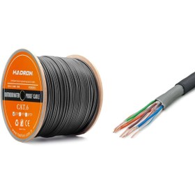 Resim HADRON Hdx5015 Kablo Cat6 305mt 24awg 0.511mm Od6.5 Dış Mekan 