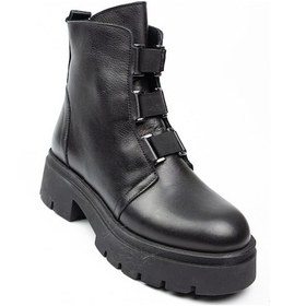 Resim Voyager 9323 Siyah Deri Kadın Bot 001 