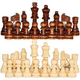 Resim Sedef Okey Eser Ahşap Satranç Taşı No:35 Büyük Boy (şah: 8,8 Mm -piyon: 4 Mm -vezir:8,5 Mm ) 