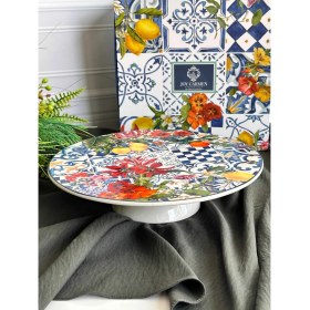 Resim Italy Garden Ayaklı Kek Standı Yuvarlak 