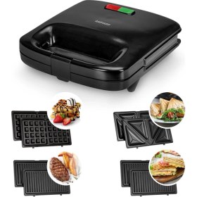 Resim Goldmaster Trimax 4’ü Bir Arada Çıkarılabilir Tost ,ızgara ,waffle ,sandviç Makinesi GM-7452 