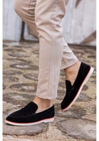 Resim D0306 Günlük Ortopedik Hakiki Deri Erkek Casual Ayakkabı Siyah 