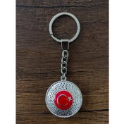 Resim Tesbihkenti Türk Bayrağı Model Metal Anahtarlık 