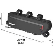 Resim Willowhaven 1 2.7l Rhinowalk Siyah Bisiklet Çantası Kırmızı Fermuarlı Ayarlanabilir Askılı Reflektif Logolu Mtb Ve Yol Bisikletleri Uyumlu Haki 