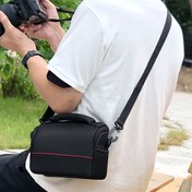 Resim Canon, Nikon ve Sony için dijital kamera omuz çantası kılıfı kapak SLR DSLR 
