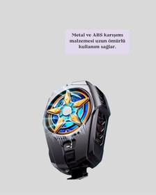 Resim Techmrt Dijital Göstergeli Evrensel Telefon Soğutma Fanı 