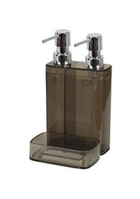 Resim Primanova Viva 2 Li Sıvı Sabunluk Süngerli Şeffaf Siyah 