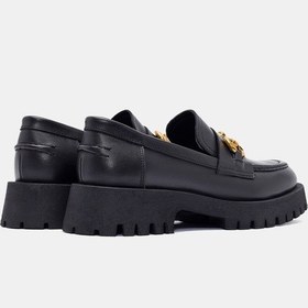 Resim Pamela Kadın Siyah Gerçek Deri Toka Detaylı Loafer Siyah 