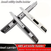 Resim Küçük ABS Malzeme Yardımcı Bıçak Tutucu Ofis Ev Malzemesi Dayanıklı Su Geçirmez Paslanmaz Hafif Taşınabilir (Bıçak Kesme Aracı/Ergonomik Kolu/Güçlü Kesme Aracı/Çok Fonksiyonlu Bıçak/Kaymaz Konfor Kolu/Kesme Kenarı Depolama/Modern Bıçak Tutucu/Güçlü Bıçak Tutucu) 