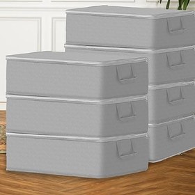 Resim Meleni Home 7'li Çekyat Baza Tipi Hurç - Baza Altı Büyük Boy Saklama Hurcu 64 x 45 x 22 cm Gri 