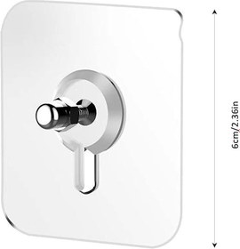 Resim Şeffaf Yapışkanlı Duvar Askısı 2 Adet 4’lü Set, Delme Gerektirmeyen Güçlü Tutucu Kanca, İz Bırakmaz, Suya Dayanıklı, Banyo Mutfak Ofis İçin Çok Amaçlı Kullanım 