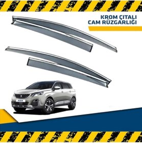 Resim Point Peugeot 5008 Aircross Mügen Cam Rüzgarlığı ( Nikelajlı ) 2016-2021 Arası 4 Lü Set 