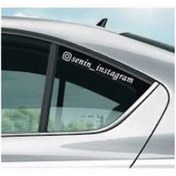 Resim Bay S PLUS 2 ADET Kişiye Özel Araç Motosiklet İçin İnstagram Logo İsim Baskılı Sticker 20 Cm 