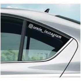 Resim Bay S PLUS 2 ADET Kişiye Özel Araç Motosiklet İçin İnstagram Logo İsim Baskılı Sticker 20 Cm 