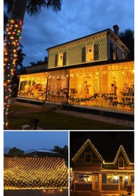 Resim Trendpoint 320 Ledli 3x2 Metre Animasyonlu Ağ Perde Led Fişli Eklenebilir Modlu Yılbaşı Süsleme 001 