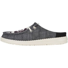 Resim Hey Dude Wendy Slip Cottage Crochet Kadın Ayakkabı Siyah 