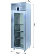 Resim Dik Tip Buzdolabı - 1 Cam Kapılı - 70x87xx210 Cm 
