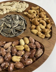 Resim Çerezlik Ahşap Sunumluk Çerezlik 5 Bölmeli Çerezlik Ahşap Ahşap 