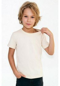 Resim Breeze Erkek Çocuk Tişört Basic 4-8 Yaş, Krem 
