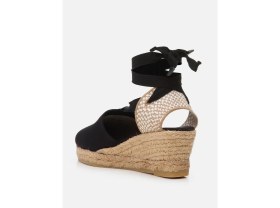 Resim Su Espadril Molly Siyah Kadın Dolgu Topuklu Espadril 
