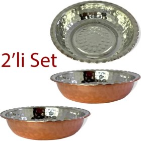 Resim Efemir Çirtikli Bakır Çerezlik 2’li Set 