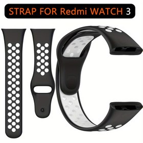 Resim Firebee Çift Tonlu Nefes Alabilir Yedek Kayış Redmi Watch 3 için - Spor TPU Akıllı Saat Bandı 