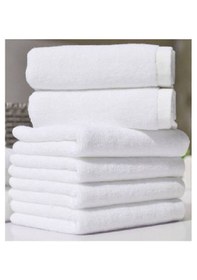 Resim Lüx Beyaz Otel Havlusu 50 Gr %100 Pamuk 6'lı Set El El-yüz-traş 
