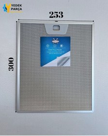 Resim En 252mm Boy 300mm Tek Tırnaklı Aspratör Filtresi 