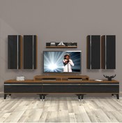 Resim Decoraktiv Ekoflex 8d Mdf Silver Tv Ünitesi Tv Sehpası - Ceviz - Siyah 