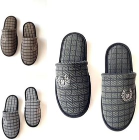 Resim Majhi 3'lü Erkek Kışlık Ev Terlik Ev Terliği Çeyiz Terliği Erkek Misafir Terliği 