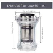 Resim Balık Tankı Balık Tuvalet Tam Şeffaf Balık Atık Toplayıcı Akvaryum Drenaj 30 Mesh Extended Cup '+3'lü Yedek Filtre Seti 