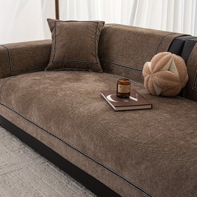 Resim 1 adet dantel ve sade kurdele ile dekore edilmiş kanepe yastığı, tüm sezonlar için uygun -kayma özelliğiyle birlikte makinede yıkanabilir oturma odaları, yatak odaları, 1/2/3/4'lü kanepeler ve ev dekorasyonu koruma aksesuarı 