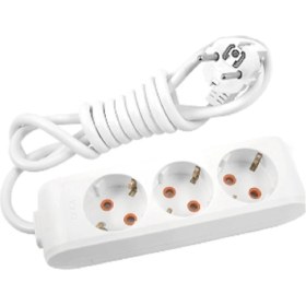 Resim Multi-Let Üçlü Priz Topraklı Kablolu Çocuk Korumalı 1 Metre-Beyaz 90113301 