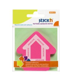 Resim Hopax Stıckn Yapışkanlı Not Kağıdı 6 Adet Ok Şekilli 50 Yp 70x70 Mm Pembe 21542 