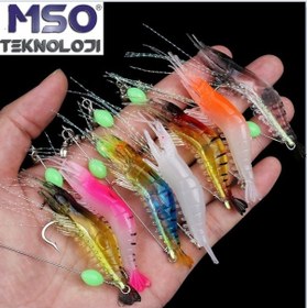 Resim MSO Olta Balıkçılık Fosforlu Silikon Karides Yapay Yem 