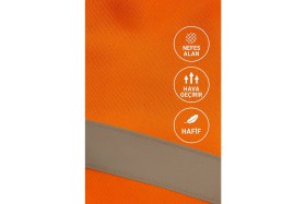 Resim Altınmakas Reflektörlü Fosforlu Turuncu Iş Güvenliği Işçi Yeleği 