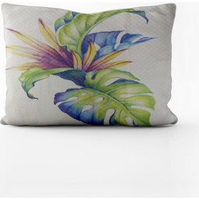 Resim Paradero Tropik Yapraklar Yastık Kılıfı 