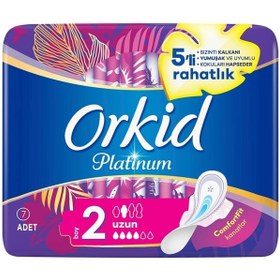 Resim Orkid Platinum Kanatlı Uzun (boy 2) 7 Adet Hijyenik Ped 
