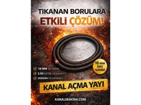 Resim Kanal Makina Kanal Açma Makinesi 16MM Yay 1 Adet 2.50 Metre (Sıkı Sarım ) 