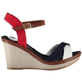 Resim Fox Shoes Laci/beyaz/kırmızı Kadın Dolgu Topuklu Ayakkabı 9674040205 Laci 