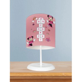 Resim Mekta Home Bebek ve Çocuk Odası Seksekli Minnie Mouse Desenli Abajur 
