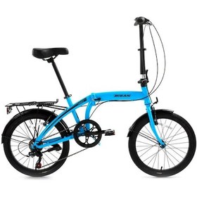 Resim Bisan Twin-s Katlanır Bisiklet 20 Jant Açık Mavi Siyah Açık Mavi - Siyah 