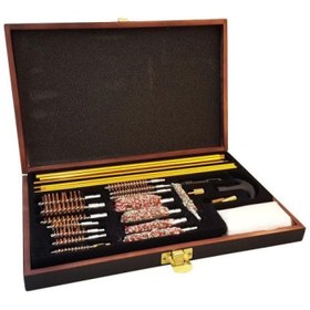 Resim -27parça Ahşap Kutu Evrensel Tabanca Temizleme Seti 
