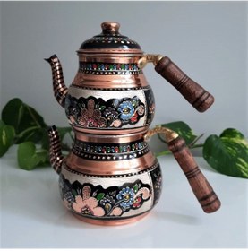 Resim Middle Gülçiçek Bakır Çaydanlık 2,5 Lt Bakır 