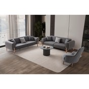 Resim EDSY HOME Galata 3+3+1+1 Koltuk Takımı Antrasit 