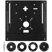 Resim Gajeena Ahşap İşleme İçin Çift Fonksiyonlu Dekupaj Ve Freze Masası, 4 Halkalı Siyah Alüminyum Panel 