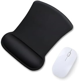 Resim SoftSupport Bilek Destekli Siyah Rahat Konforlu Mouse Pad, Ergonomik Mouse Pad,Ofis,Ev, Siyah (Siyah) 